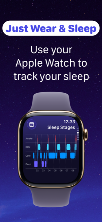 Apple Watch sleep tracking with REM, core and deep sleep stages